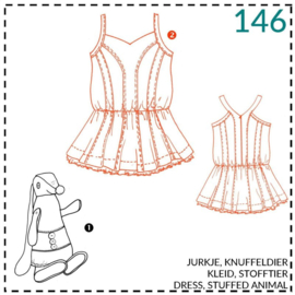 Patroon ABACADABRA Mouwloos jurkje (0146)