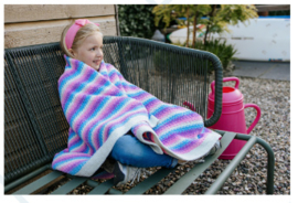 Happy Unicorn Stripes Blanket