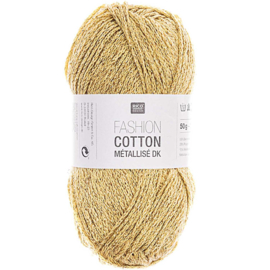 Rico Design Fashion Cotton Métallisé dk geel goud