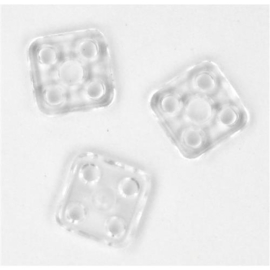 Restyle 015.12040 Aannaaidrukknopen vierkant 8 mm plastic, 24 stuks