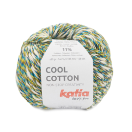 Katia Cool Cotton 85 - Blauw-Kaki-Geel