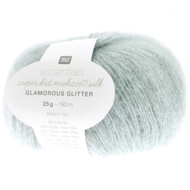 Rico Design Essentials Super Kid Mohair Loves Silk Glamorous Glitter aqua