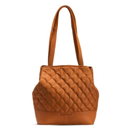 MUUD Betsy. Handgemachte exclusive Ledershopper 36x43x30cm - kleur whisky