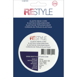 Restyle 015.70500 elastisch kralenkoord 0.5mm, 13 meter