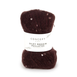 Katia Concept Silky Mohair Pailletes 210 - wijn