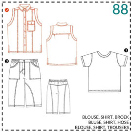 Patroon ABACADABRA Basic T-Shirt met korte mouwen (0088)