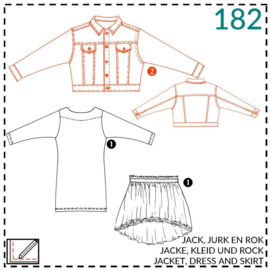 Patroon ABACADABRA  Strak tricot jurkje (0182)