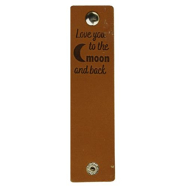 Durable 020.1216 Leren Label Love you to the Moon and back 12x3cm - Kleur 004