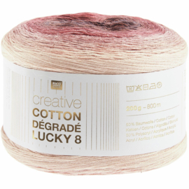 Rico Design Creative Cotton Dégradé Lucky 8 025 Beere