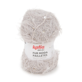 Katia Concept Fur Moda Pailletes 201 - Parelachtig licht grijs