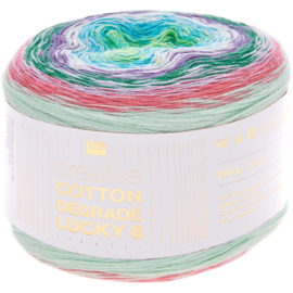 Rico Design Creative Cotton Dégradé Lucky 8 200g 800m roze-groen