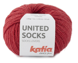 Katia United Socks 18 - Aardbeirood