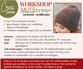 Workshop muts breien 18 en 25 Oktober