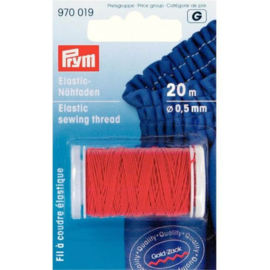 PRYM ELASTISCH NAAIGAREN 0.5MM ROOD