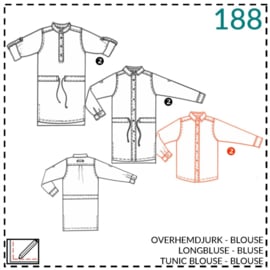 Patroon ABACADABRA Overhemd jurk (0188)