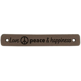 Durable 020.1193 Leren Label Love Peace & Happiness 7 x 1 cm - Kleur 003