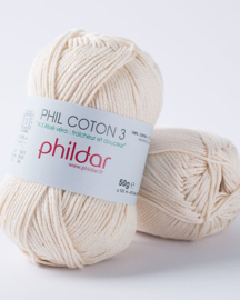 Phildar coton 3 Ecru