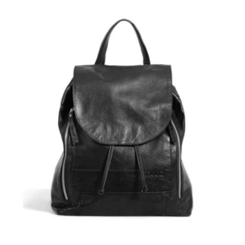 MUUD Gimo. Handgemaakt leren rugzak 38x39cm - kleur black
