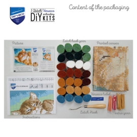 KNOOPKUSSEN KIT SPINNENDE KAT