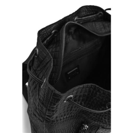 MUUD Gimo. Handgemaakt leren rugzak 38x39cm - kleur black