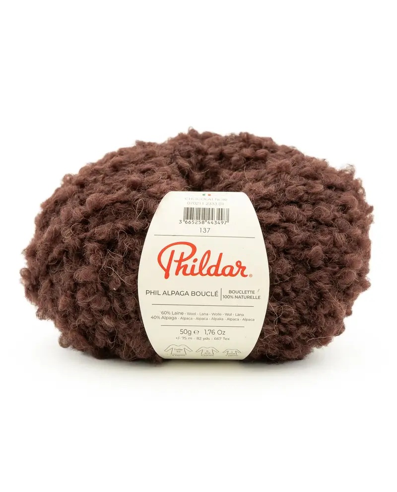 Phildar Alpaca Boucle Chocolat Noir