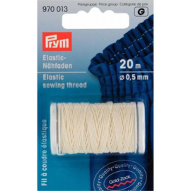 PRYM ELASTISCH NAAIGAREN 0.5MM GEBROKEN WIT