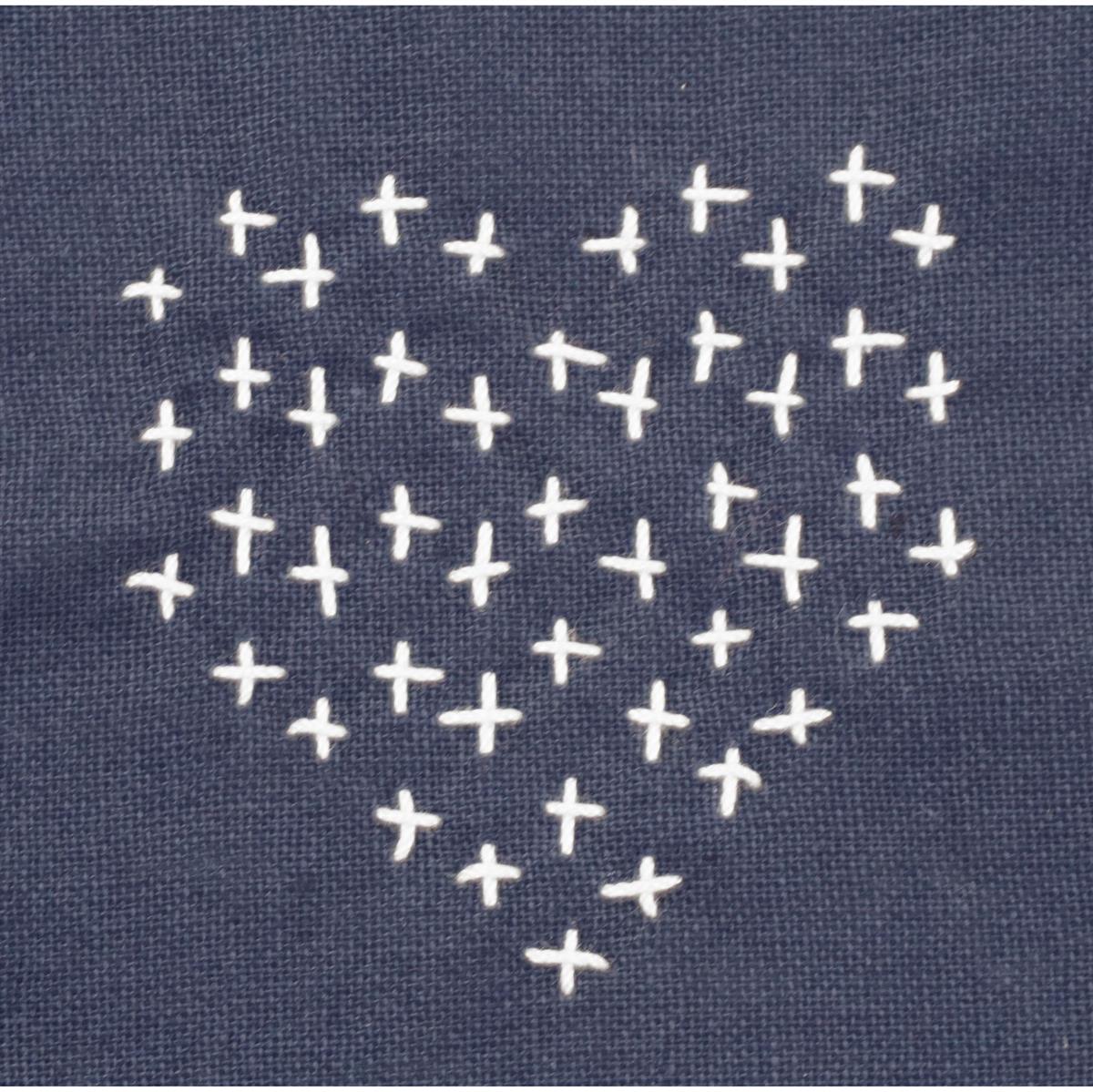 ReStyle Sashiko sjabloon harten patroon maat 10 x 10 cm -