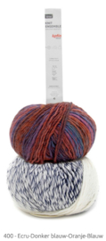 Katia Knit Ensemble 400 - Ecru-Donker blauw-Oranje-Blauw