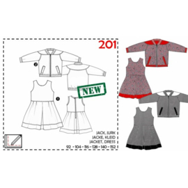 Patroon ABACADABRA Mouwloos jurkje (0201)