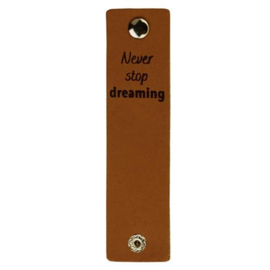 Durable 020.1217 Leren Label Never Stop Dreaming 12x3cm - Kleur 004