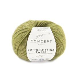 Katia Concept Cotton merino tweed 502 - Groen