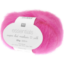 Rico Essentials Super Kid Mohair Loves  Silk 065 neon-pink