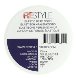Restyle 015.70500 elastisch kralenkoord 0.5mm, 13 meter