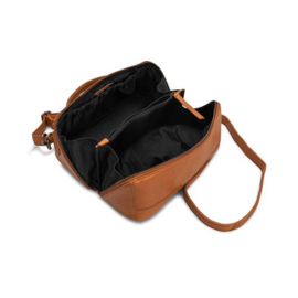 MUUD Cleo. Handgemaakt leren schouder tas 23 x 13 x 11 cm - kleur WHISKY