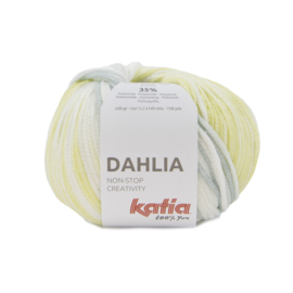 Katia Dahlia 105 - Geel-Licht hemelsblauw