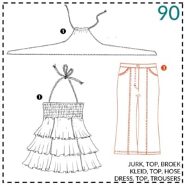 Patroon ABACADABRA Zwierige jurk (0090)