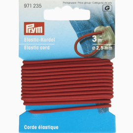 PRYM ELASTISCH KOORD 2.5MM ROOD