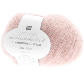 Rico Design Essentials Super Kid Mohair Loves Silk Glamorous Glitter apricot