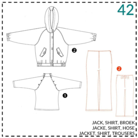 Patroon ABACADABRA Shirt met raglan mouwen (042)