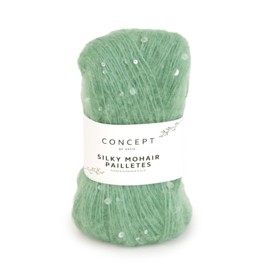 Katia Concept Silky Mohair Pailletes 203 - Mint groen