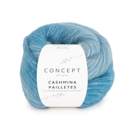 Katia Concept Cashmina Pailletes 103 - Blauw-Olieverf