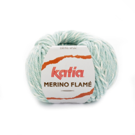 Katia merino Flamé 105 - Waterblauw-Ecru