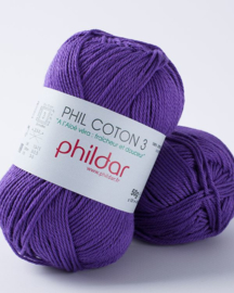 Phildar coton 3 Violet