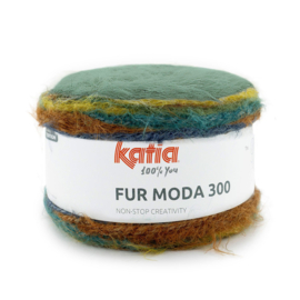 Katia Fur Moda 300 / 301 - Kaki-Citroengeel-Eend blauw