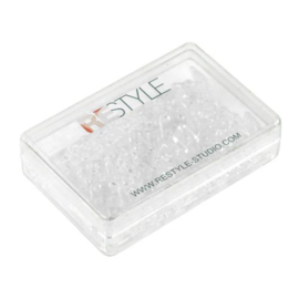 Restyle 015.12040 Aannaaidrukknopen vierkant 8 mm plastic, 24 stuks