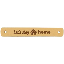 Durable 020.1191 Leren Label Let's Stay Home 7 x 1 cm - Kleur 001