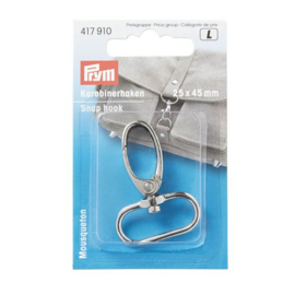 PRYM 417910 KARABIJNHAKEN 25X40MM ZILVER