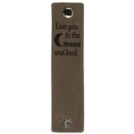 Durable 020.1216 Leren Label Love you to the Moon and back 12x3cm - Kleur 003