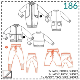Patroon ABACADABRA Broek of short met verlaagde kruis (0186)