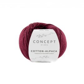 Katia Concept Cotton-Alpaca 102 - Wijnrood